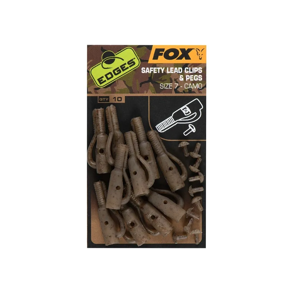 FOX Edges Camo Safety Lead Clip & Pegs.